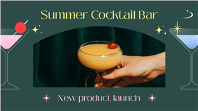 复古格调夏季鸡尾酒企划宣传ppt模板